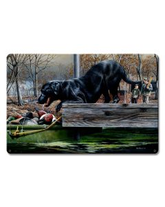First Hunt, Featured Artists/Kevin Daniel Art, SATIN METAL SIGN , 12 X 18 Inches