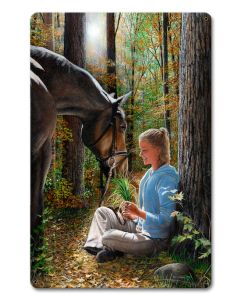 Time To Reflect With Horse, Featured Artists/Kevin Daniel Art, Satin, 12 X 18 Inches