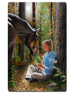 Time To Reflect With Horse, Featured Artists/Kevin Daniel Art, Satin, 16 X 24 Inches