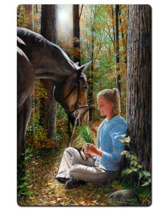 Time To Reflect With Horse, Featured Artists/Kevin Daniel Art, Satin, 24 X 36 Inches