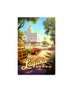 Laguna Beach, Sports and Recreation, Metal Sign, 12 X 18 Inches