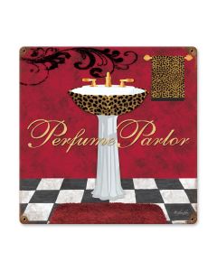 Perfume Parlor, Home and Garden, Vintage Metal Sign, 18 X 18 Inches