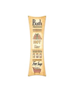 Bath Free Soap, Home and Garden, Bowtie Metal Sign, 6 X 22 Inches