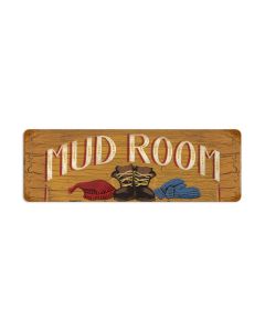 Mud Room, Home and Garden, Vintage Metal Sign, 24 X 12 Inches