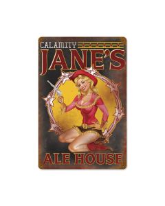 Calamity Jane, Pinup Girls, Vintage Metal Sign, 18 X 12 Inches