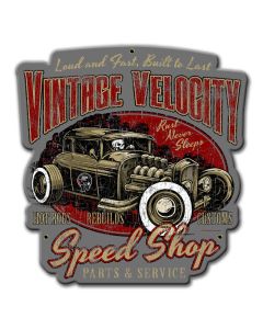 Vintage Velocity, , Custom Metal Shape, 15 X 16 Inches