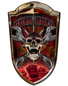 Grill Sign Gear Head, Featured Artists/Lethal Threat, Plasma, 24 X 36 Inches