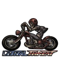 Motorcycle Skull Left, Featured Artists/Lethal Threat, Plasma, 24 X 16 Inches