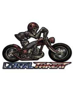 Motorcycle Skull Right, Featured Artists/Lethal Threat, Plasma, 24 X 16 Inches