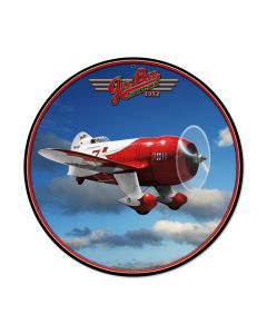 Gee Bee Racer, Aviation, Round Metal Sign, 14 X 14 Inches