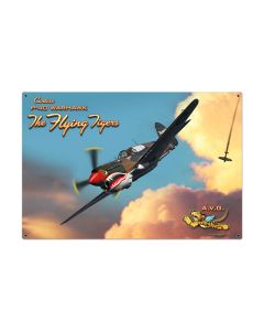 Flying Tiger, Aviation, Metal Sign, 36 X 24 Inches