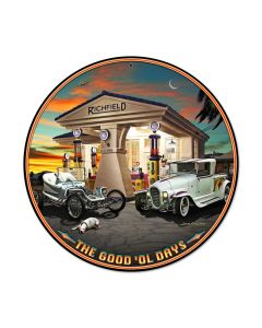 Outlaw and the Ala Kart, Automotive, Round Metal Sign, 14 X 14 Inches