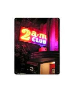 2 AM Club, Metal Sign, Metal Sign, 12 X 15 Inches