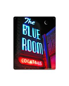 Blue Room, Metal Sign, Metal Sign, 12 X 15 Inches