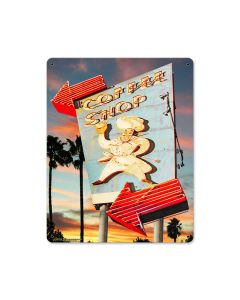 Coffee Shop, Food and Drink, Metal Sign, 12 X 15 Inches