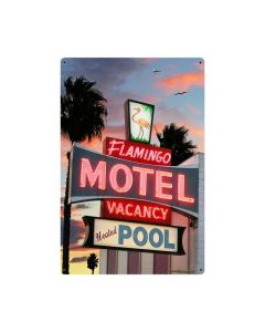 Flamingo Motel, Metal Sign, Metal Sign, 24 X 36 Inches
