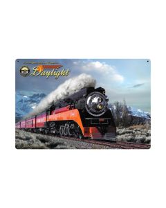 Daylight Winter Train Sign, Metal Sign, Metal Sign, 36 X 24 Inches
