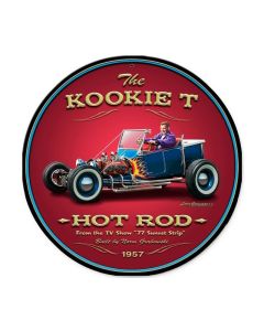 Kookie T, Automotive, Round Metal Sign, 14 X 14 Inches