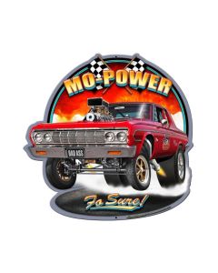 Mo Power, Automotive, Custom Metal Shape, 18 X 18 Inches