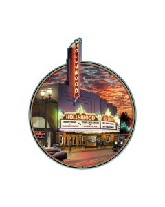 Hollywood Theater, Automotive, Custom Metal Shape, 22 X 26 Inches