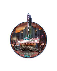 Pantages Theatre, Automotive, Custom Metal Shape, 22 X 27 Inches