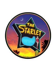 The Starlet, Travel, Round Metal Sign, 28 X 28 Inches