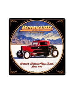 Bonneville, Automotive, Custom Metal Shape, 18 X 18 Inches