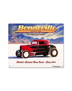 Bonneville, Automotive, Custom Metal Shape, 22 X 28 Inches