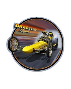Dragster Legends, Automotive, Custom Metal Shape, 28 X 28 Inches