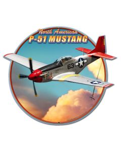 P51 Mustang Plasma Shape, Aviation, Custom Metal Shape, 16 X 16 Inches