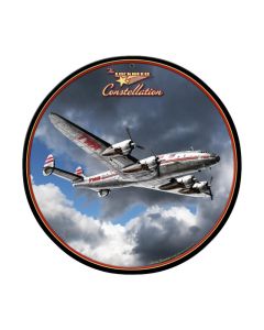 Lockheed Constellation Round Sign, Allied Military, Round Metal Signs, 14 X 14 Inches