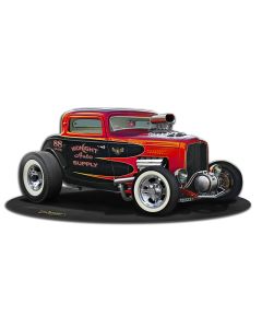 1932 BLOWN STREET  ROD, Featured Artists/All American Art by Larry Grossman, Plasma, 17 X 8 Inches