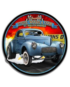 3-D S.W.C. Willys Gasser #2, Featured Artists/All American Art by Larry Grossman, 3D, 19 X 19 Inches
