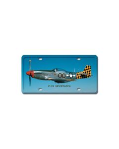 P-51 Mustang, Aviation, License Plate, 6 X 12 Inches