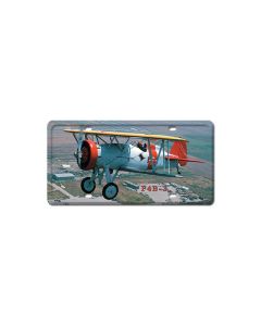 F4B-3, Aviation, License Plate, 6 X 12 Inches