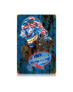 American Idle, Motorcycle, Vintage Metal Sign, 12 X 18 Inches