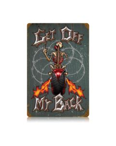 Gett Off My Back, Motorcycle, Vintage Metal Sign, 12 X 18 Inches