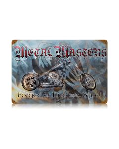 Metal Master, Motorcycle, Vintage Metal Sign, 18 X 12 Inches