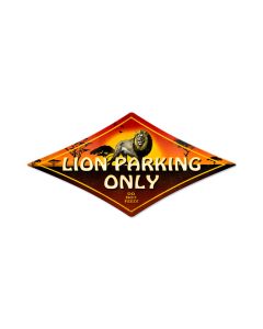 Lion Parking, Street Signs, Diamond Metal Sign, 14 X 24 Inches