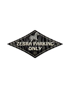 Zebra Parking, Street Signs, Diamond Metal Sign, 14 X 24 Inches