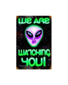 We Are Watching You, Humor, Vintage Metal Sign, 12 X 18 Inches