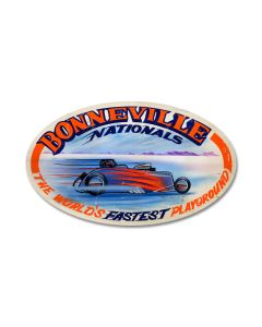 Bonneville Nationals, Automotive, Oval Metal Sign, 24 X 14 Inches