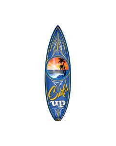 Surfs Up, Sports and Recreation, Surfboard Metal Sign, 6 X 22 Inches