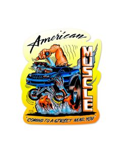 American Muscle, Automotive, Custom Metal Shape, 15 X 18 Inches