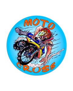 MotoCross, Motorcycle, Metal Sign, 14 X 14 Inches