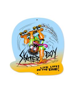 Skater Boy, Sports and Recreation, Custom Metal Shape, 16 X 17 Inches