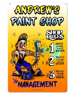 PAINTER SHOP, New Products, Metal Sign, 16 X 24 Inches