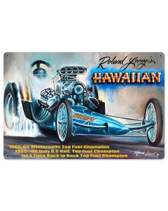 Hawaiian, Automotive, SATIN METAL SIGN , 24 X 16 Inches