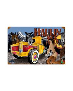 Haulin Ass, Automotive, Vintage Metal Sign, 18 X 12 Inches