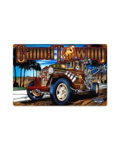 Camel Towing, Automotive, Vintage Metal Sign, 18 X 12 Inches